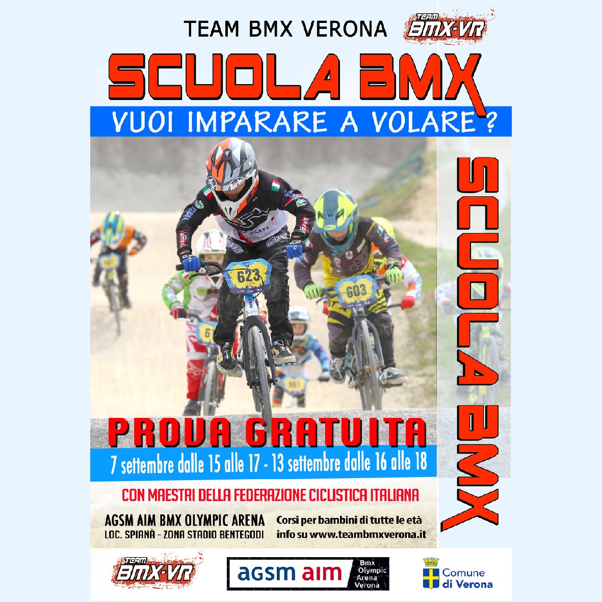 Prova gratuita BMX il 7 e 13 settembre con maestri della Federazione Ciclistica Italiana